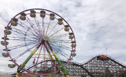 the Ferris wheel and classic coaster