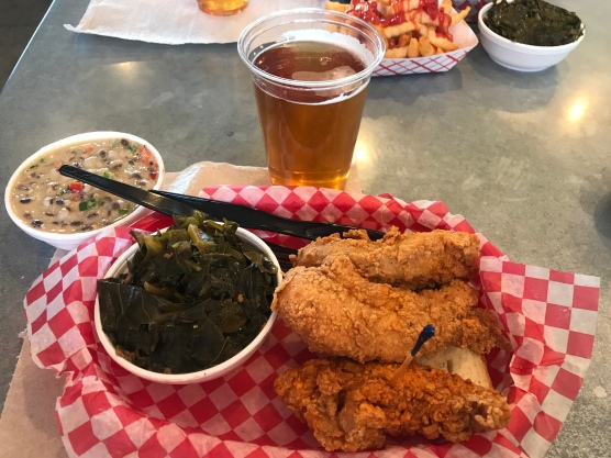 Chicken, sides and suds